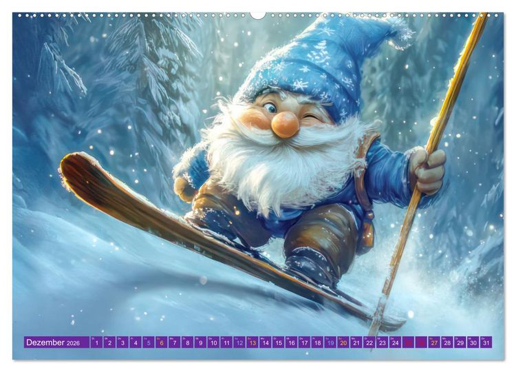 Produktbild: Zwergenland - Kinderkalender (Wandkalender 2026 DIN A2 quer), CALVENDO Monatskalender