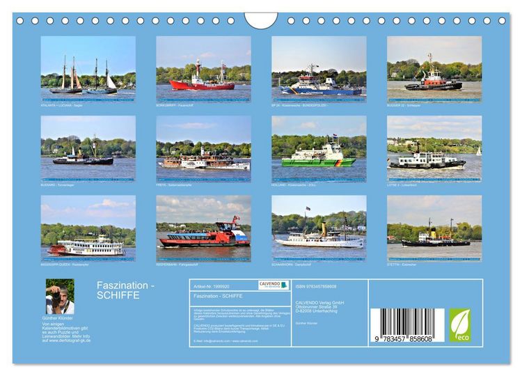 Produktbild: Faszination - SCHIFFE (Wandkalender 2026 DIN A4 quer), CALVENDO Monatskalender