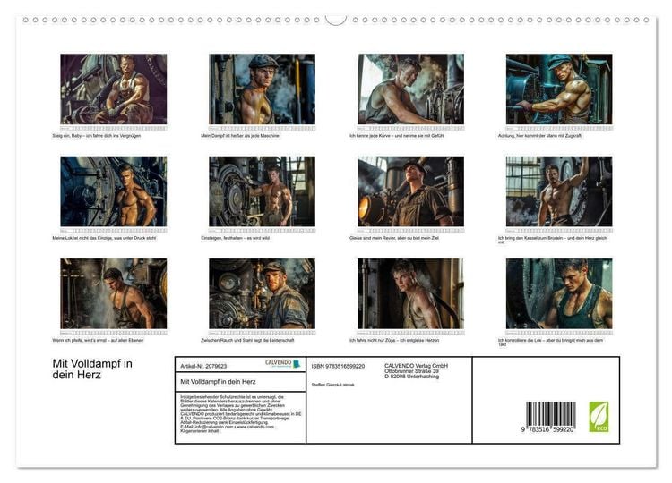 Produktbild: Mit Volldampf in dein Herz (hochwertiger Premium Wandkalender 2026 DIN A2 quer), Kunstdruck in Hochglanz