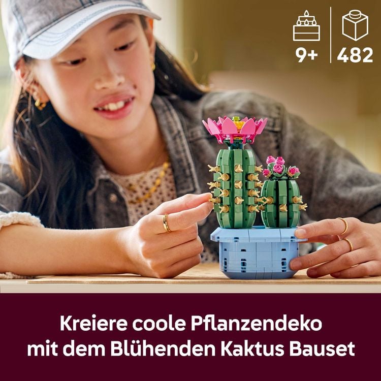 Produktbild: LEGO Botanicals 11509 Bl&uuml;hender Kaktus, Kunstblumen f&uuml;r M&auml;dchen ab 9