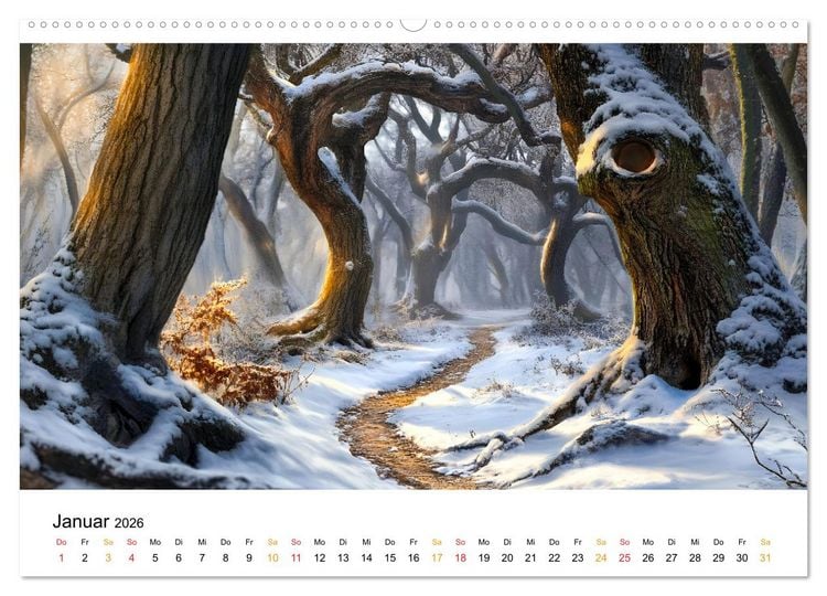 Produktbild: Mystik der W&auml;lder (Wandkalender 2026 DIN A2 quer), CALVENDO Monatskalender