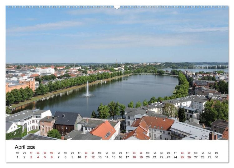 Produktbild: Schwerin - Landeshauptstadt von Mecklenburg-Vorpommern (hochwertiger Premium Wandkalender 2026 DIN A2 quer), Kunstdruck in Hochglanz