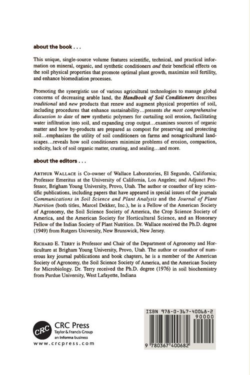Produktbild: Handbook of Soil Conditioners