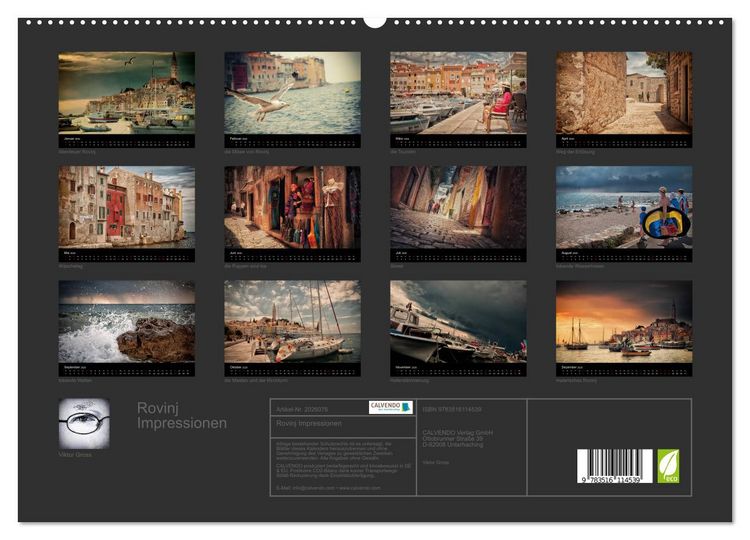 Produktbild: Rovinj Impressionen (hochwertiger Premium Wandkalender 2026 DIN A2 quer), Kunstdruck in Hochglanz