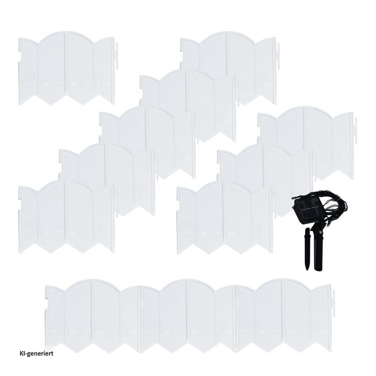 Produktbild: HTI-Living HTI-Living Beeteinfassung 500 cm Zierzaun Cloud mit Beleuchtung