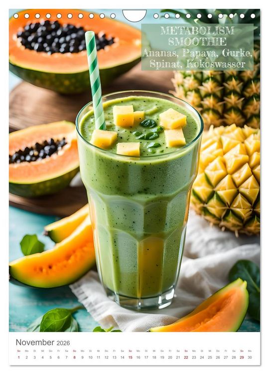 Produktbild: Vitamine im Glas - Gesunde Smoothie Kreationen (Wandkalender 2026 DIN A4 hoch), CALVENDO Monatskalender