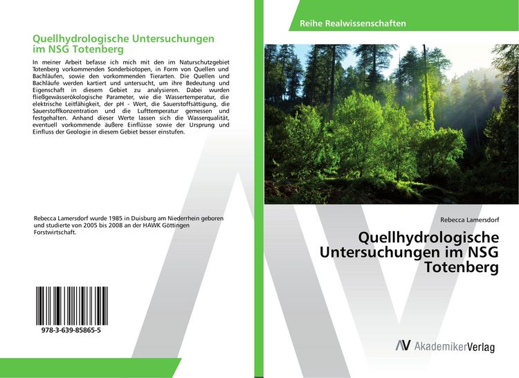 Produktbild: Quellhydrologische Untersuchungen im NSG Totenberg