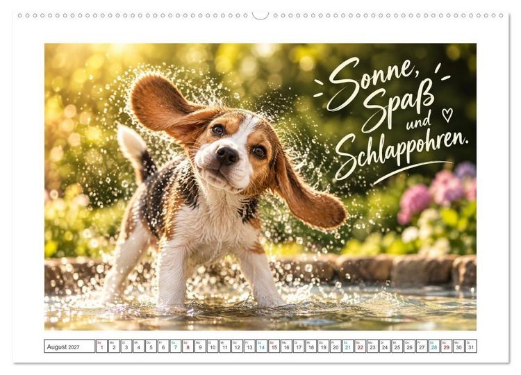 Produktbild: Zum Gl&uuml;ck gibt&rsquo;s Hunde (Wandkalender 2027 DIN A2 quer), CALVENDO Monatskalender