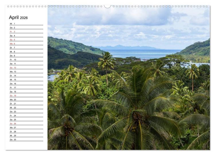 Produktbild: S&uuml;dsee-Inseln. Von Fidschi bis Bora Bora (Wandkalender 2026 DIN A2 quer), CALVENDO Monatskalender
