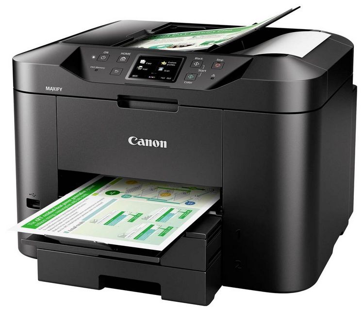 Produktbild: Canon MAXIFY MB2750 4 ipm b/n 15.5 ipm col Multifunktionsdrucker Tintenstrahl Farbe A4 LAN, WLAN, Duplex, ADF