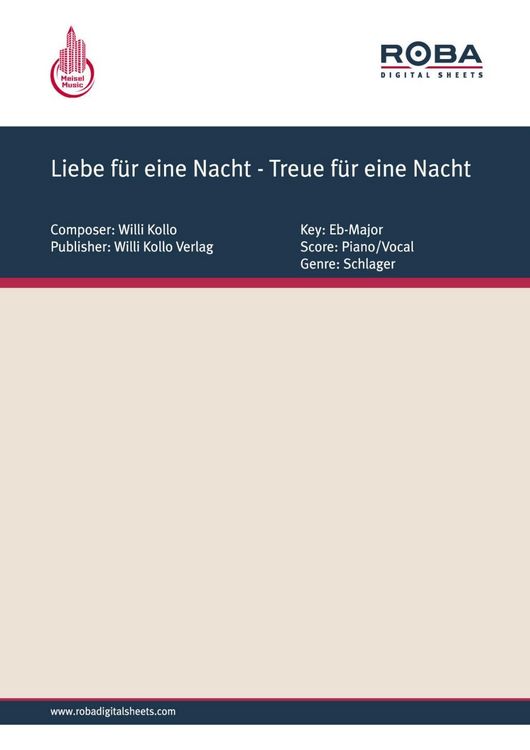 Produktbild: Liebe f&uuml;r eine Nacht - Treue f&uuml;r eine Nacht