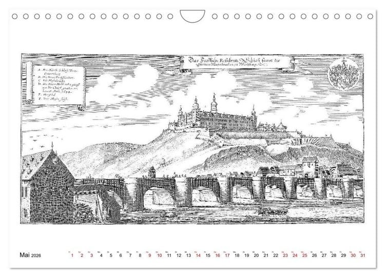 Produktbild: W&uuml;rzburg in alten Bildern (Wandkalender 2026 DIN A4 quer), CALVENDO Monatskalender