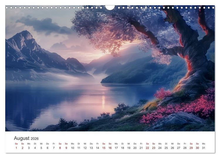 Produktbild: Anime - Welten: Eine Reise durch vertr&auml;umte Welten (Wandkalender 2026 DIN A3 quer), CALVENDO Monatskalender