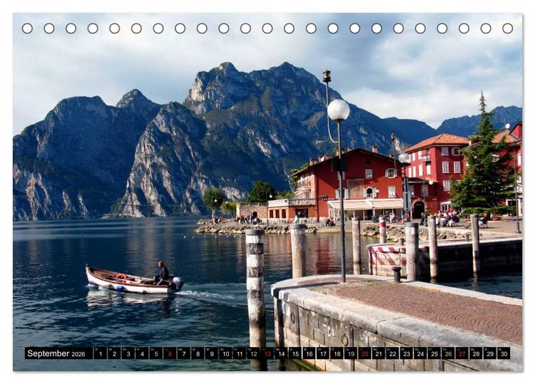 Produktbild: Romantisches Fernweh - Gardasee (Tischkalender 2026 DIN A5 quer), CALVENDO Monatskalender