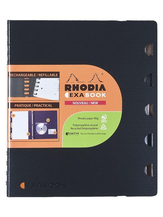 Produktbild: Exabook A4 kariert schwarz