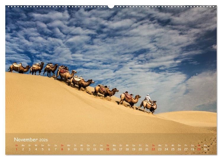 Produktbild: Faszinierende Landschaften entlang der chinesischen Seidenstrasse (hochwertiger Premium Wandkalender 2026 DIN A2 quer), Kunstdruck in Hochglanz