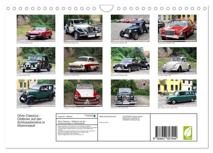 Produktbild: Ohre Classics - Oldtimer auf der Schlossdom&auml;ne in Wolmirstedt (Wandkalender 2026 DIN A4 quer), CALVENDO Monatskalender