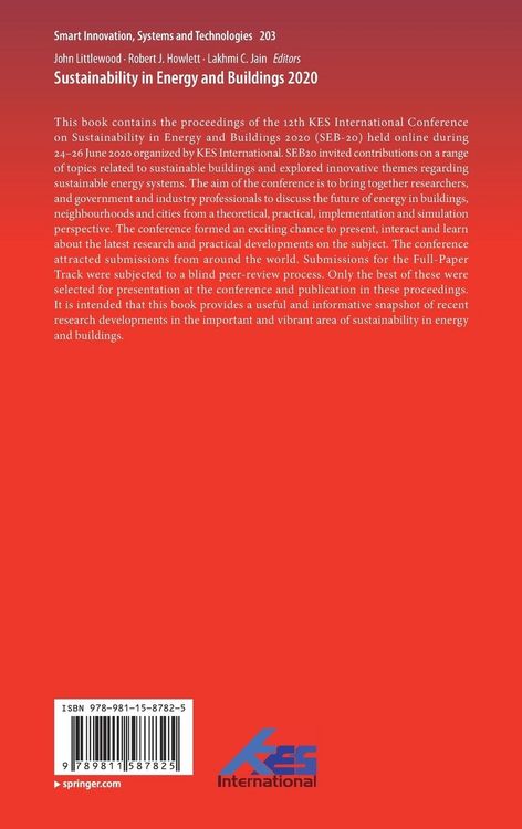 Produktbild: Sustainability in Energy and Buildings 2020
