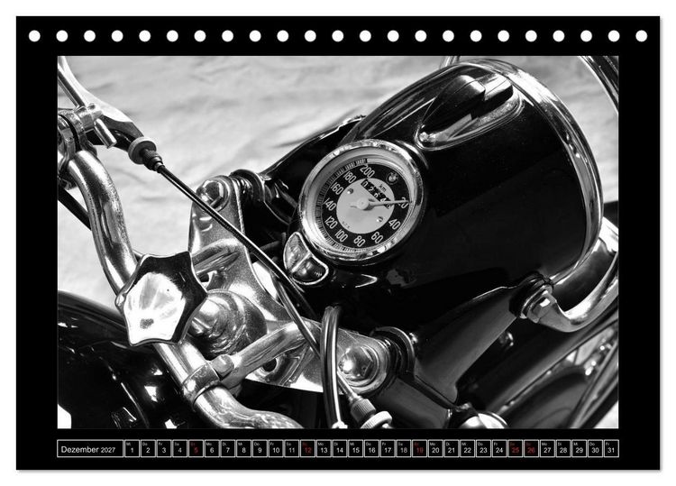 Produktbild: BMW R69S in schwarzweiss (Tischkalender 2027 DIN A5 quer), CALVENDO Monatskalender