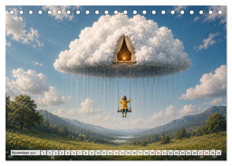Produktbild: Fantastische Illusionen - Mystischer Kunstkalender (Tischkalender 2027 DIN A5 quer), CALVENDO Monatskalender