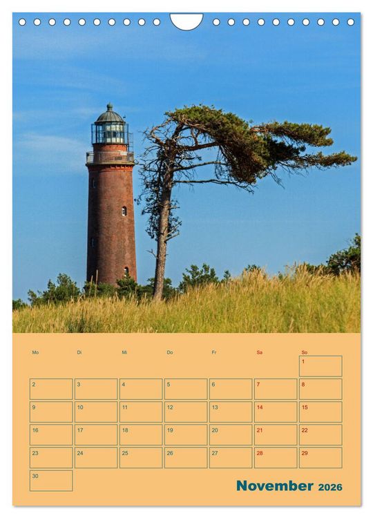 Produktbild: Fischland-Dar&szlig;-Zingst Terminplaner (Wandkalender 2026 DIN A4 hoch), CALVENDO Monatskalender