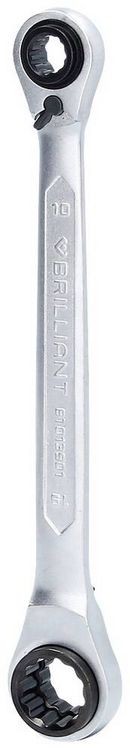 Produktbild: Brilliant Tools BT013901 Doppel-Ringratschenschl&uuml;ssel-Satz Schl&uuml;sselweite (Metrisch) 10 - 19 mm