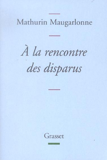 Produktbild: A la Rencontre Des Disparus