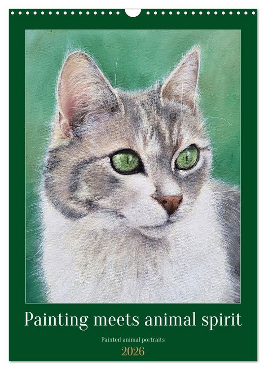 Produktbild: Painting meets animal spirit - Painted animal portraits (Wall Calendar 2026 DIN A3 portrait), CALVENDO 12 Month Wall Calendar