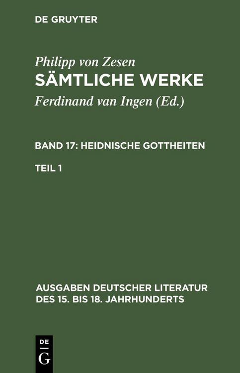 Produktbild: Die Heidnischen Gottheiten. Erster Teil