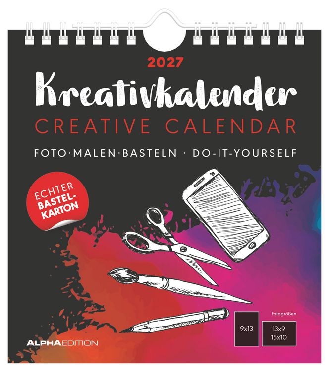 Produktbild: Kreativkalender S schwarz 2027