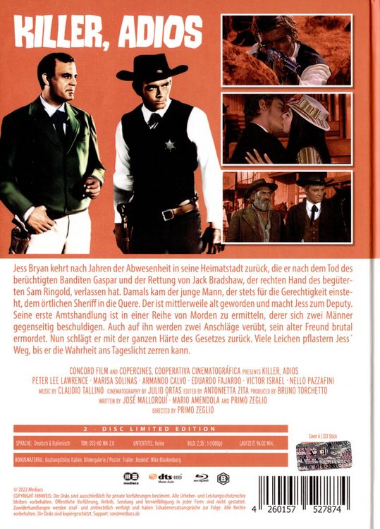 Produktbild: Killer, Adios - Mediabook - Cover A - Limited Edition (Blu-ray+DVD)