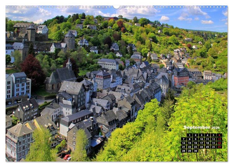 Produktbild: Eine Perle in der Eifel - Monschau (hochwertiger Premium Wandkalender 2026 DIN A2 quer), Kunstdruck in Hochglanz