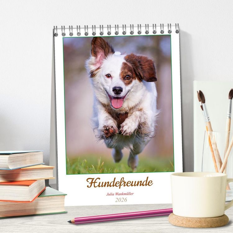 Produktbild: Hundefreunde (Tischkalender 2026 DIN A5 hoch), CALVENDO Monatskalender