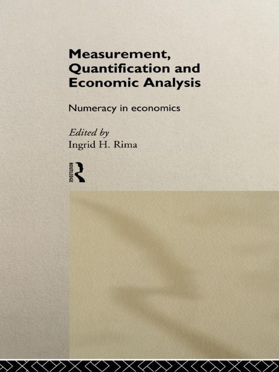 Produktbild: Measurement, Quantification and Economic Analysis