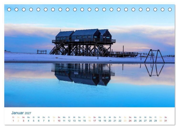 Produktbild: Sankt Peter-Ording - Str&auml;nde, D&uuml;nen, Weite (Tischkalender 2027 DIN A5 quer), CALVENDO Monatskalender
