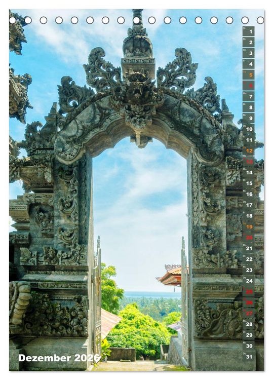 Produktbild: Exotisches Bali (Tischkalender 2026 DIN A5 hoch), CALVENDO Monatskalender