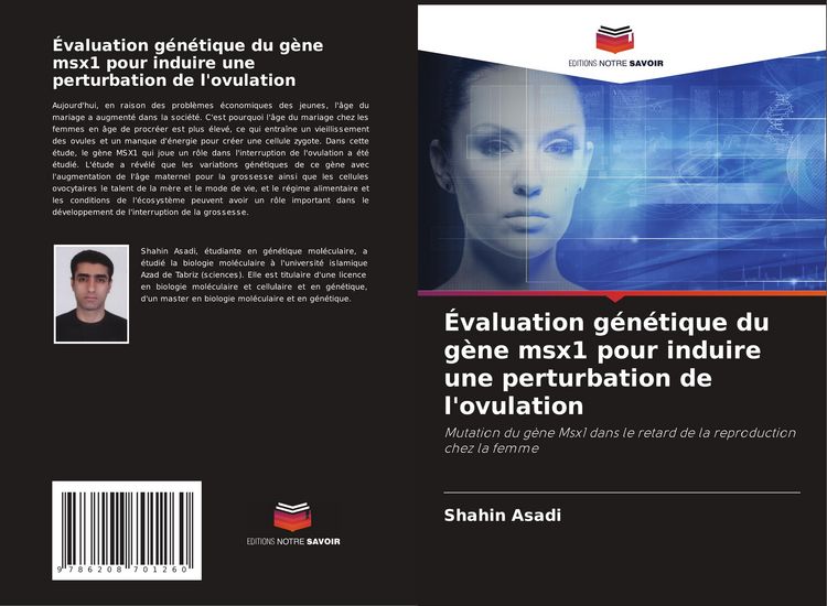Produktbild: &Eacute;valuation g&eacute;n&eacute;tique du g&egrave;ne msx1 pour induire une perturbation de l'ovulation