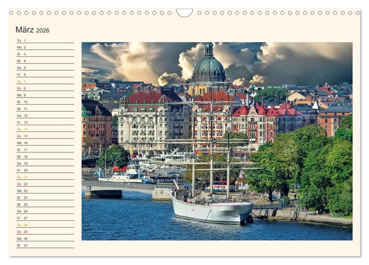 Produktbild: Stockholm - Venedig des Nordens (Wandkalender 2026 DIN A3 quer), CALVENDO Monatskalender