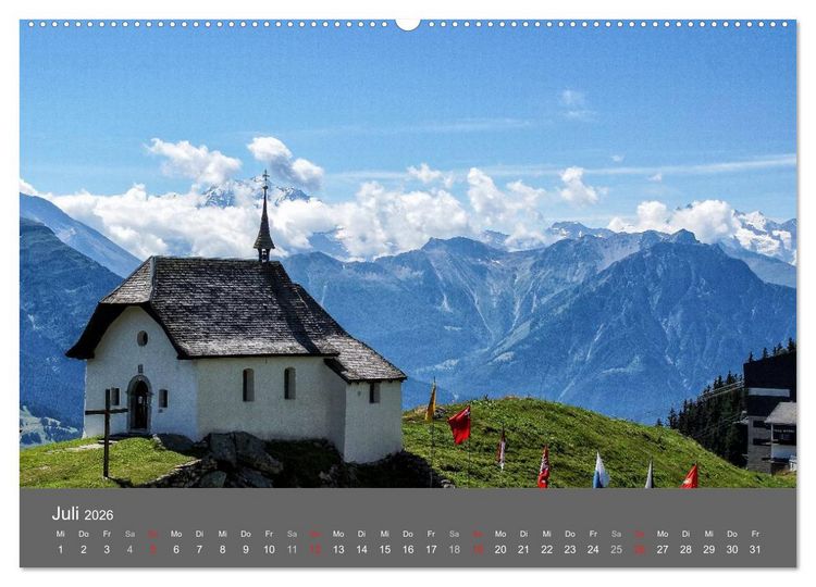Produktbild: Wallis. Perle der Schweiz (Wandkalender 2026 DIN A2 quer), CALVENDO Monatskalender