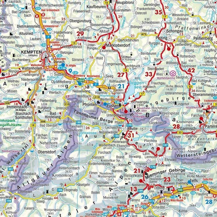 Produktbild: Freytag & berndt Stra&szlig;enkarte Alpenl&auml;nder, &Ouml;sterreich - Deutschland - Schweiz - Frankreich - Italien - Slowenien 1:800.000