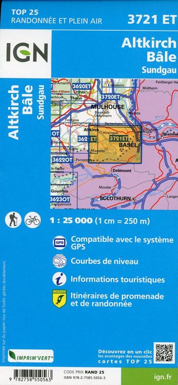 Produktbild: Altkirch.B&acirc;le.Sundgau 1:25 000