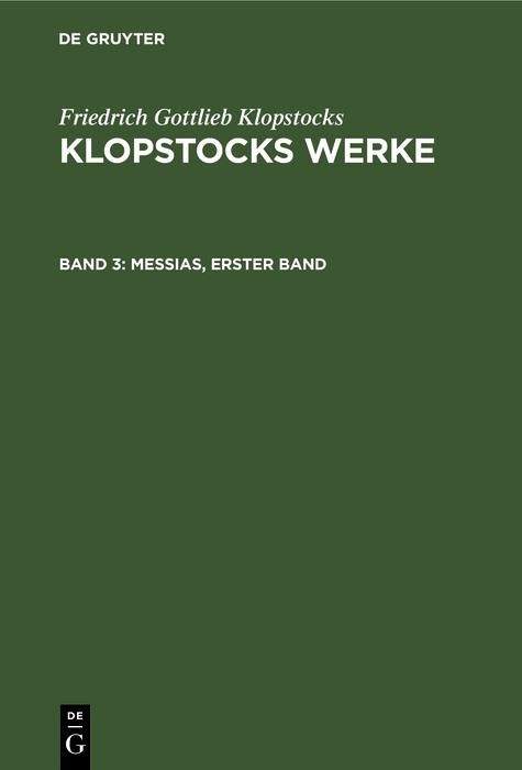 Produktbild: Messias, erster Band