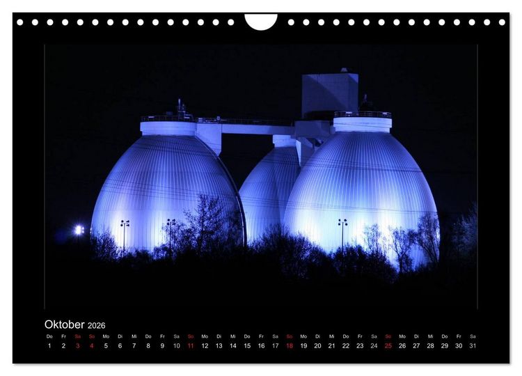 Produktbild: Extraschicht im Ruhrgebiet - Nachts ist es nicht dunkel! (Wandkalender 2026 DIN A4 quer), CALVENDO Monatskalender