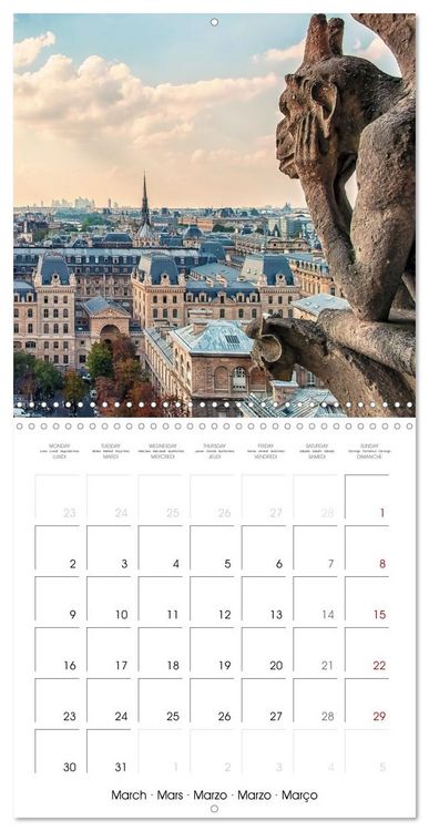 Produktbild: Le Paris romantique (Calendrier mural carr&eacute; 2026 30x30 cm) Calendrier double avec une page pour vos prises de notes
