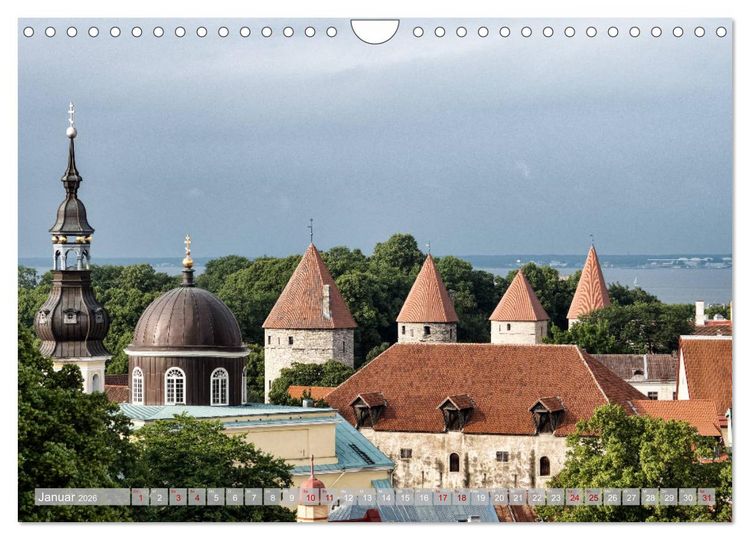 Produktbild: Die Perle am Finnischen Meerbusen Tallinn (Wandkalender 2026 DIN A4 quer), CALVENDO Monatskalender