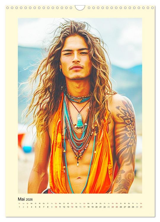 Produktbild: Ungez&auml;hmte Freiheit. Coole Jungs im Boho-Stil (Wandkalender 2026 DIN A3 hoch), CALVENDO Monatskalender