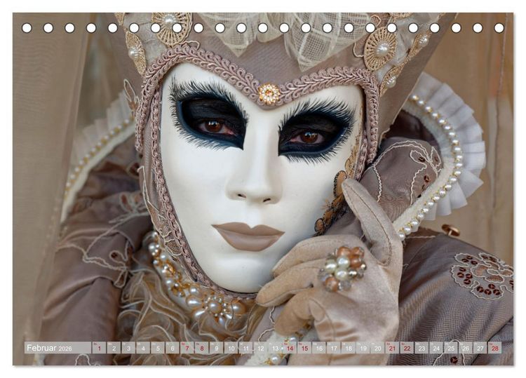 Produktbild: neunziggrad I photoart: venezia carnevale (Tischkalender 2026 DIN A5 quer), CALVENDO Monatskalender
