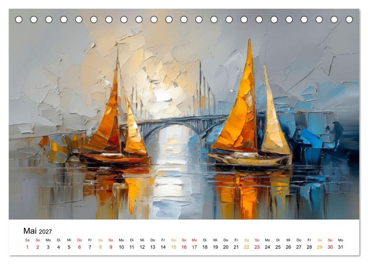 Produktbild: Segeln - Tanz mit dem Wind (Tischkalender 2027 DIN A5 quer), CALVENDO Monatskalender