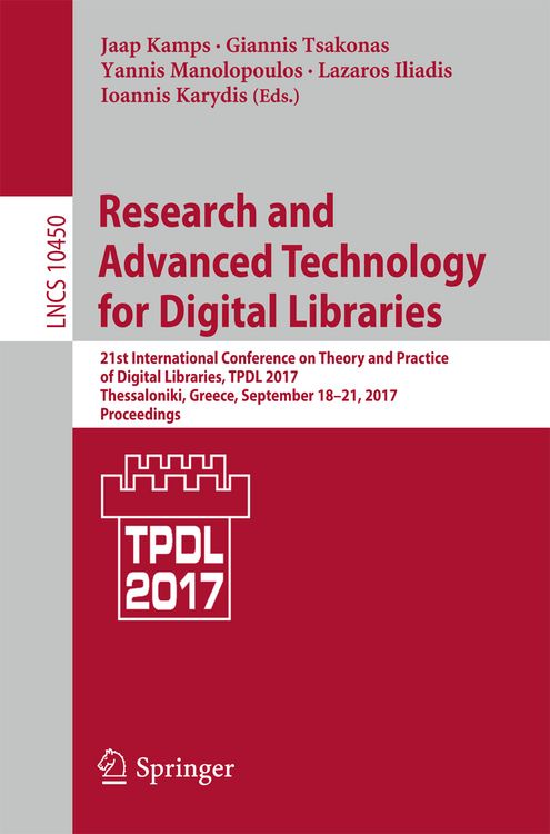 Produktbild: Research and Advanced Technology for Digital Libraries