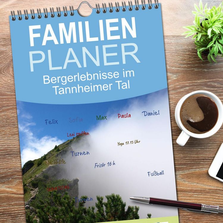 Produktbild: Familienplaner 2026 - Bergerlebnisse im Tannheimer Tal mit 5 Spalten (Wandkalender, 21 x 45 cm) CALVENDO